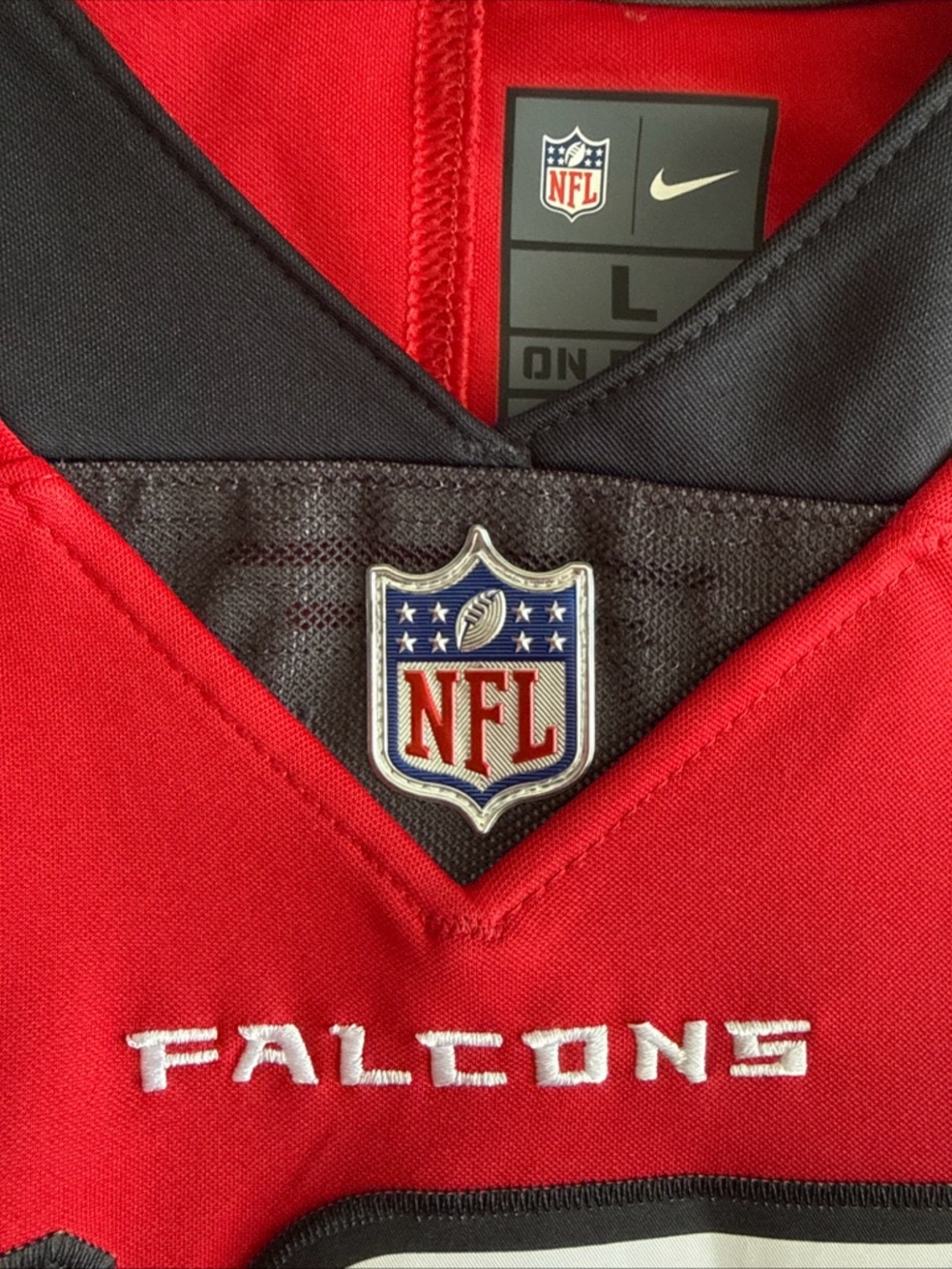 Men’s Nike Calvin Ridley #18 Atlanta Falcons Vapor Lmtd NFL Jersey Sz L Red RARE - Picture 5 of 6